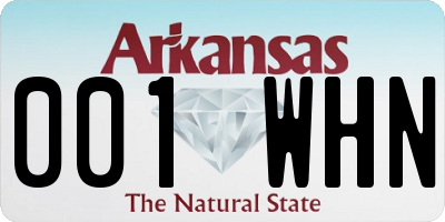 AR license plate 001WHN