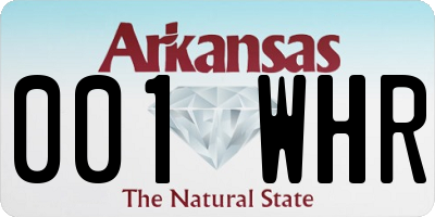 AR license plate 001WHR