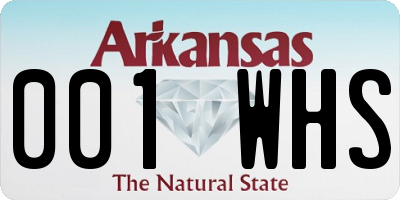 AR license plate 001WHS