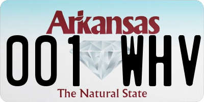 AR license plate 001WHV