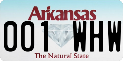AR license plate 001WHW