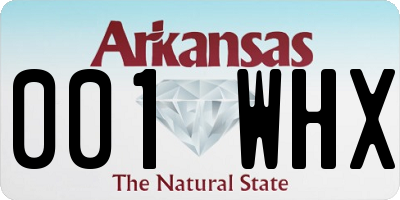 AR license plate 001WHX