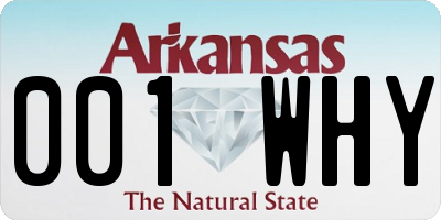 AR license plate 001WHY