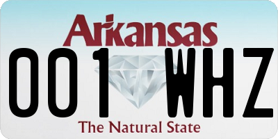 AR license plate 001WHZ