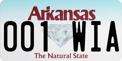 AR license plate 001WIA
