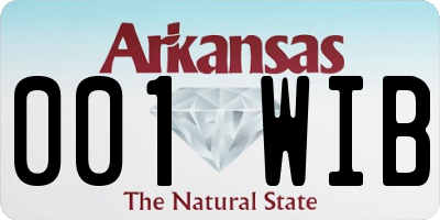 AR license plate 001WIB