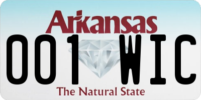 AR license plate 001WIC