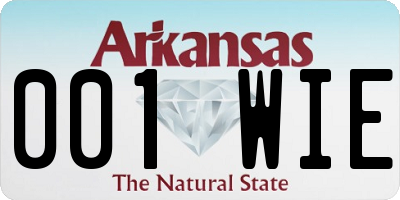 AR license plate 001WIE