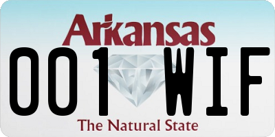 AR license plate 001WIF
