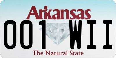 AR license plate 001WII