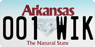 AR license plate 001WIK