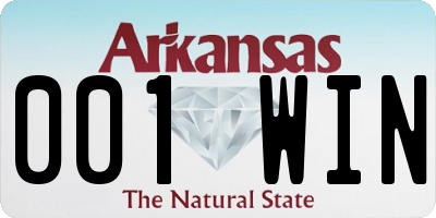 AR license plate 001WIN