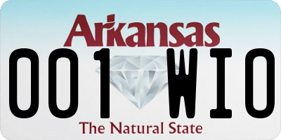 AR license plate 001WIO