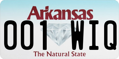 AR license plate 001WIQ