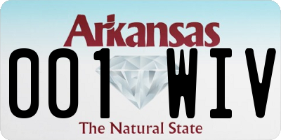 AR license plate 001WIV