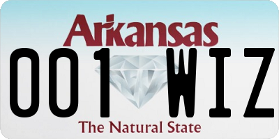 AR license plate 001WIZ