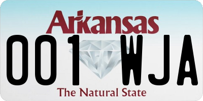 AR license plate 001WJA