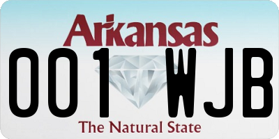 AR license plate 001WJB