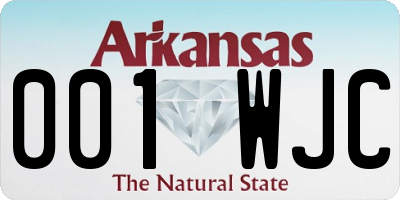 AR license plate 001WJC