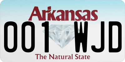 AR license plate 001WJD