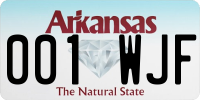 AR license plate 001WJF