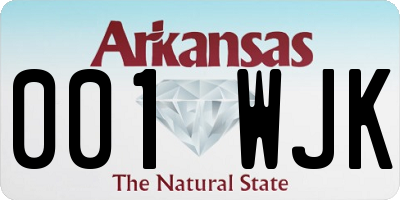 AR license plate 001WJK