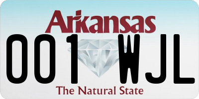 AR license plate 001WJL