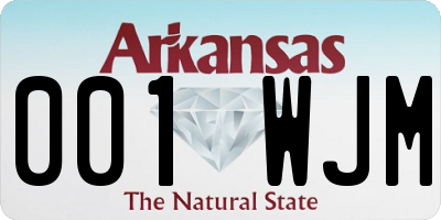 AR license plate 001WJM