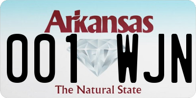 AR license plate 001WJN