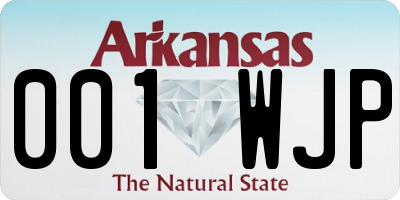 AR license plate 001WJP