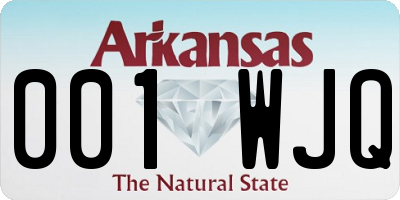 AR license plate 001WJQ