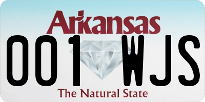 AR license plate 001WJS