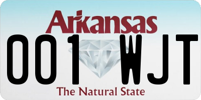 AR license plate 001WJT
