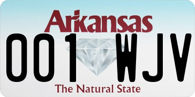 AR license plate 001WJV