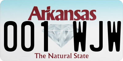 AR license plate 001WJW