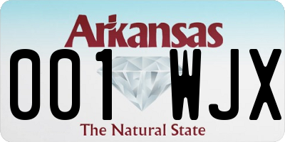 AR license plate 001WJX