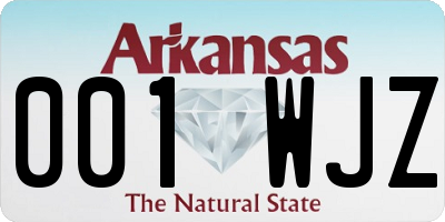 AR license plate 001WJZ