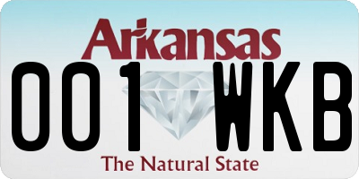 AR license plate 001WKB