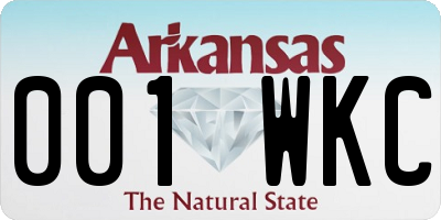AR license plate 001WKC