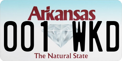 AR license plate 001WKD
