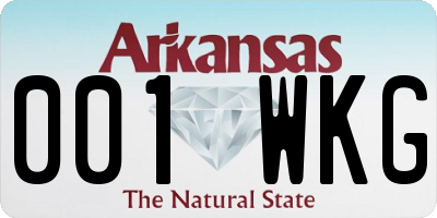 AR license plate 001WKG
