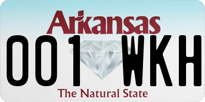 AR license plate 001WKH