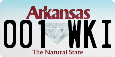 AR license plate 001WKI