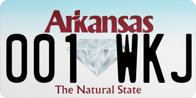 AR license plate 001WKJ