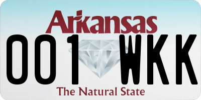 AR license plate 001WKK