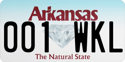 AR license plate 001WKL
