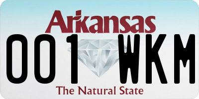 AR license plate 001WKM