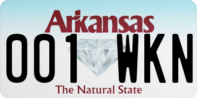 AR license plate 001WKN