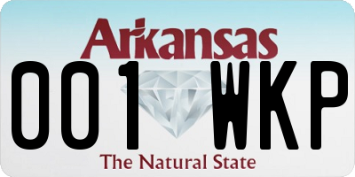 AR license plate 001WKP