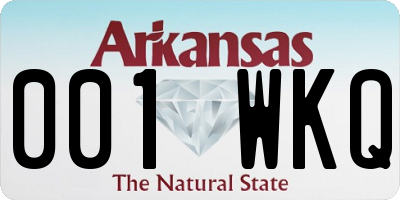 AR license plate 001WKQ